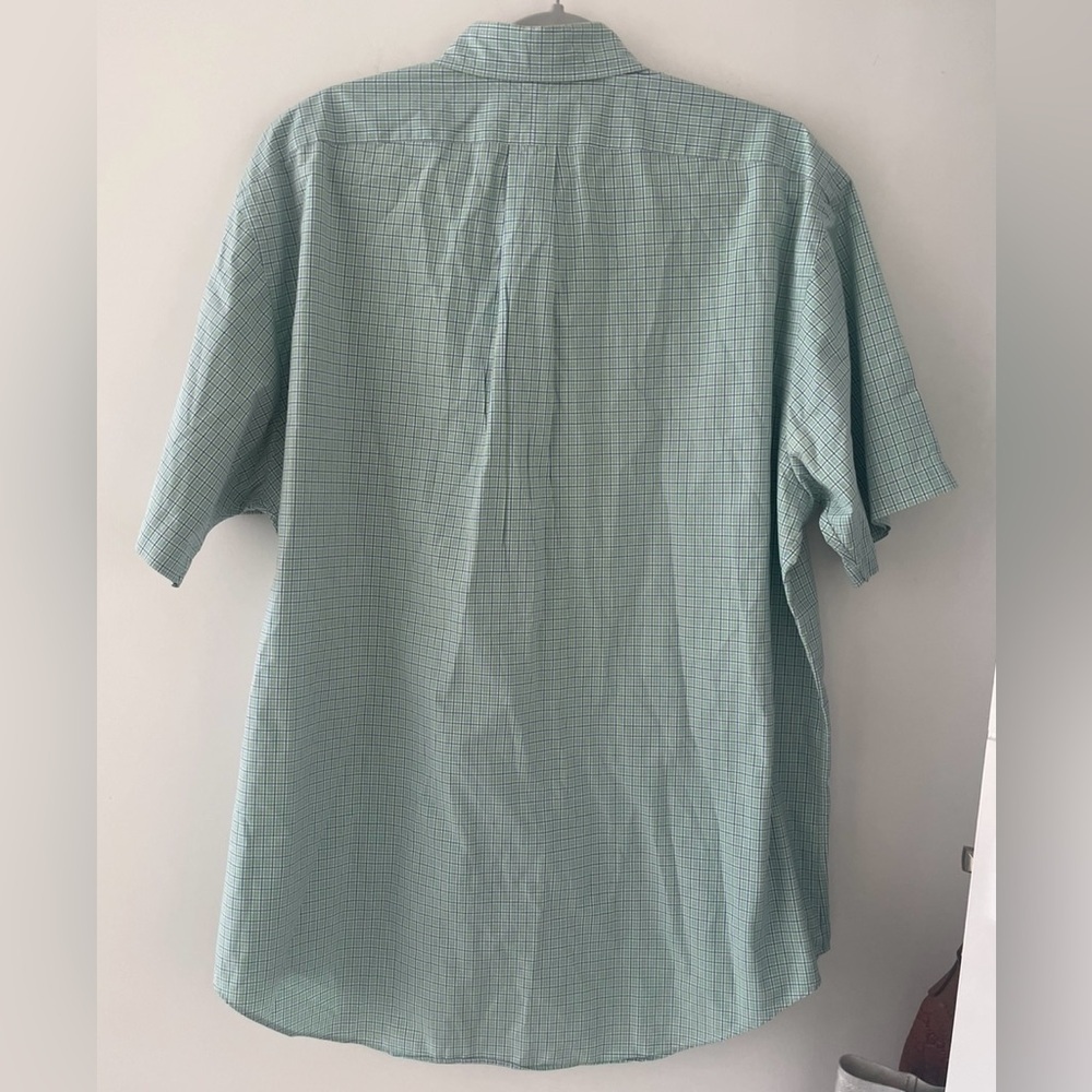 Ralph Lauren Men’s Shirt Size XL Green Blue Button Down Short Sleeve Logo Casual - Picture 2 of 6
